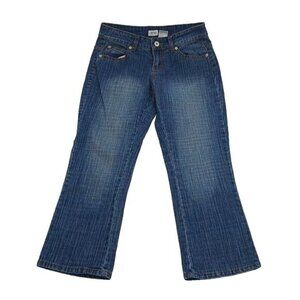 Cache Jeans Vintage Y2K Retro Blue Denim Straight Cropped Womens Size 0